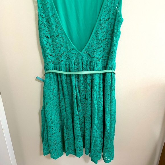 Turquoise Lace Dress - Picture 5 of 8
